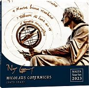 Coffret série monnaies euro Malte 2023 BU Nicolas Copernic - 9 pièces