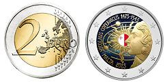 Commémorative 2 euros Malte 2023 UNC en couleur type B - Nicolas Copernic