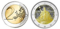 Commémorative 2 euros Malte 2023 UNC en couleur type C - Napoléon Bonaparte