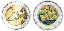 Commémorative 2 euros Chypre 2023 UNC en couleur type A - Banque Centrale de Chypre