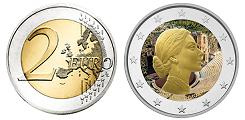 Commémorative 2 euros Grèce 2023 UNC en couleur type B - Maria Callas