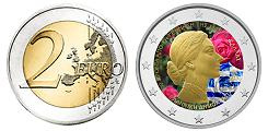 Commémorative 2 euros Grèce 2023 UNC en couleur type C - Maria Callas