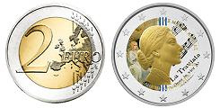 Commémorative 2 euros Grèce 2023 UNC en couleur type D - Maria Callas