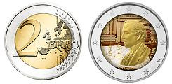 Commémorative 2 euros Grèce 2023 UNC en couleur type A - Constantin Carathéodory