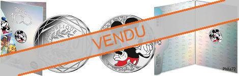 Commémorative 10 euros Argent 100 ans de Disney 2023 - Monnaie de Paris