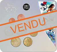Coffret série monnaies euro France miniset 2023 BU - 100 ans de Disney