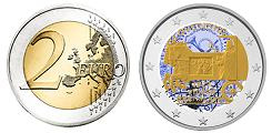 Commémorative 2 euros Slovaquie 2023 UNC en couleur type B - 200 ans de la poste à cheval