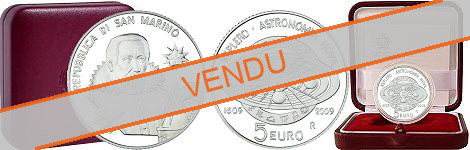 Commémorative 5 euros Argent Saint-Marin 2009 BE - Johannes Kepler