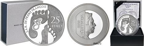 Commémorative 25 euros Argent Luxembourg 2023 BE - Naissance du Prince François