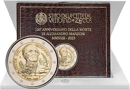 Commémorative 2 euros Vatican 2023 BU - 150 ans de la Mort d'Alessandro Manzoni