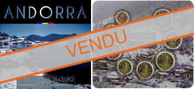 Coffret série monnaies euro Andorre 2023 BU