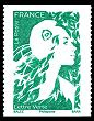 Timbre Marianne de l'avenir 2023 tirage autoadhésif - TVP lettre verte 20g provenant de carnet distributeur de 10 timbres