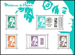 Marianne de l'avenir 2023 - bloc de 5 timbres