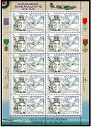 Mini-feuillet de 10 timbres poste aérienne 2023 - Commandant René Mouchotte avec marge illustrée
