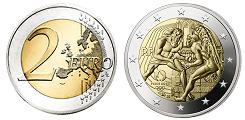 Commémorative 2 euros france 2016 UNC - Football UEFA euro 2016
