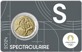 Commémorative 2 euros France 2024 BU Hercule JO Paris 2024 - Blister GRIS