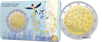 Commémorative 2 euros Belgique 2024 BU Coincard Flamande - Présidence de l'UE