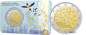Commémorative 2 euros Belgique 2024 BU Coincard Française - Présidence de l'UE