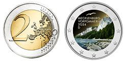 Commémorative 2 euros Allemagne 2024 UNC en couleur type A - Mecklembourg
