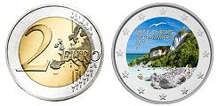 Commémorative 2 euros Allemagne 2024 UNC en couleur type D - Mecklembourg