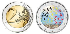 Commémorative 2 euros Belgique 2024 UNC en couleur type A - Présidence de l'UE