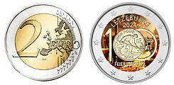 Commémorative 2 euros Luxembourg 2024 UNC couleur type D - 100 ans des Francs Lux