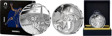 Commémorative 10 euros Argent Sport Handball France 2024 BE - Monnaie de Paris