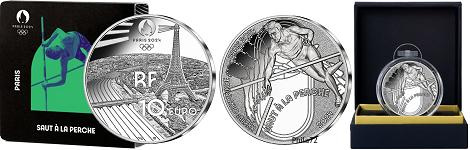 Commémorative 10 euros Argent Sport Saut a la Perche France 2024 BE - Monnaie de Paris