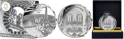 Commémorative 10 euros Argent Notre-Dame France 2024 BE - Monnaie de Paris