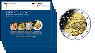 Lot de 5 coffrets séries monnaies euro Allemagne 2024 BE (les 5 ateliers)