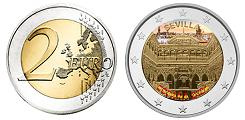 Commémorative 2 euros Espagne 2024 UNC en couleur type A - Cathédrale de Séville