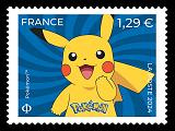 Timbre Pokemon Pikachu 2024 - 1.29€ multicolore provenant de feuille