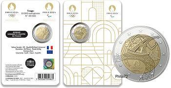 Commémorative 2 euros France 2024 BU Coincard Monnaie de Paris - Tour Eiffel JO Paris 2024 (en prévente)