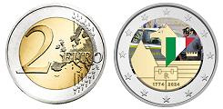 Commémorative 2 euros Italie 2024 UNC en couleur type B - Garde des finances