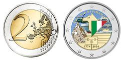 Commémorative 2 euros Italie 2024 UNC en couleur type D - Garde des finances