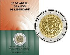 Commémorative 2 euros Portugal 2024 BU Coincard - 50 ans de la Révolution des Œillets (en prévente)