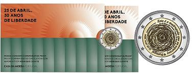 Commémorative 2 euros Portugal 2024 BE - 50 ans de la Révolution des Œillets (en prévente)