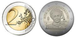 Commémorative 2 euros Italie 2024 UNC - Rita Levi Montalcini (en prévente)