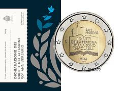 Commémorative 2 euros Saint-Marin 2024 BU - Déclaration des droits des citoyens (en prévente)