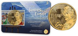 Commémorative 2.50 euros Belgique 2024 BU Coincard version Française - James Ensor NFT aléatoire (en prévente)
