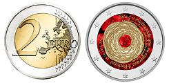 Commémorative 2 euros Portugal 2024 UNC en couleur type B - Révolution des Œillets (en prévente)
