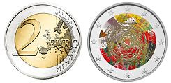 Commémorative 2 euros Portugal 2024 UNC en couleur type D - Révolution des Œillets (en prévente)