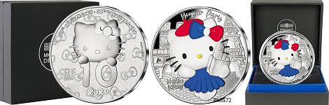 Commémorative 10 euros Argent Hello Kitty France 2024 Belle Epreuve - Monnaie de Paris (en prévente)