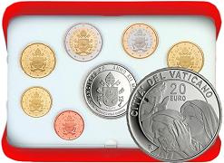 Coffret série monnaies euros Vatican 2024 BE - Armoiries du Pape François + 20 euros Médisance (en prévente)