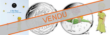 Commémorative 50 euros Argent Petit Prince en couleur la Rose 2016 UNC - Monnaie de Paris
