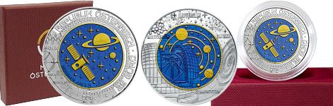 Commémorative 25 euros Argent Niobium Autriche 2015 BU - Cosmologie