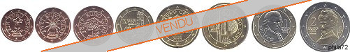Série complète pièces 1 cent à 2 euros Autriche année 2020 UNC