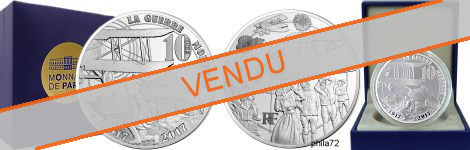Commémorative 10 euros Argent Grande Guerre  La Guerre Moderne 2017 Belle Epreuve - Monnaie de Paris