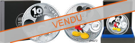 Commémorative 10 euros Argent Mickey 2016 Belle Epreuve - Monnaie de Paris