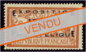 Merson surchargé Exposition Philatélique Le Havre 1929 - 2f + 5f orange et vert-bleu signé Calvès